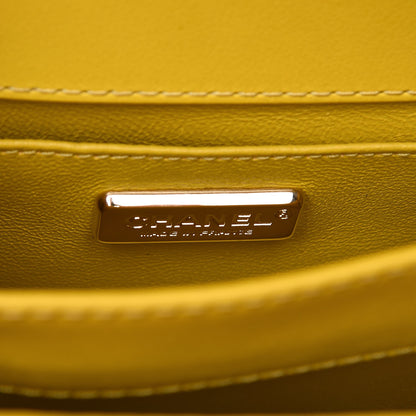 Chanel Python Small Braided Chic Flap Yellow 7 of 8