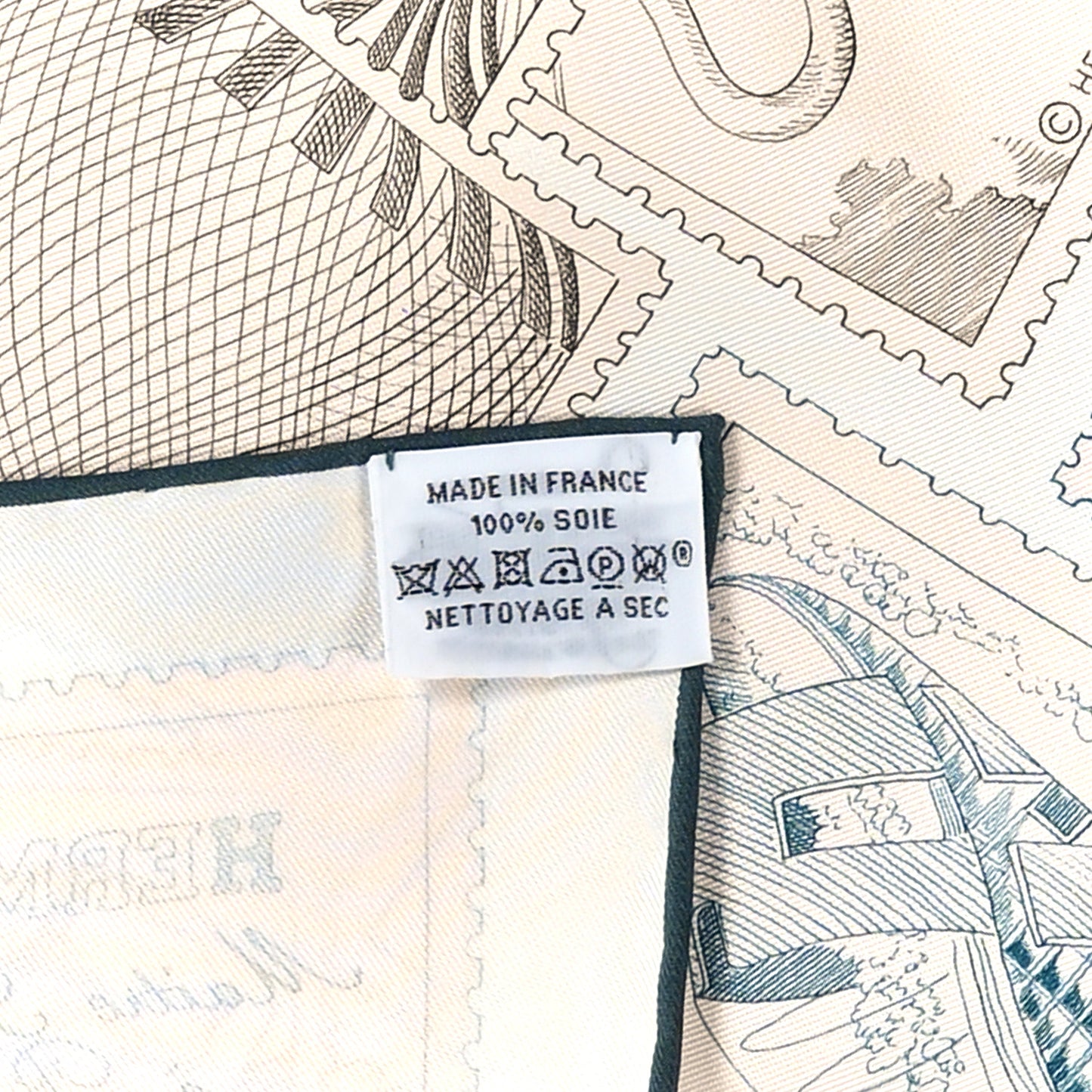 Silk Le Philateliste Du Faubourg Scarf 90 Gris Parchemin White