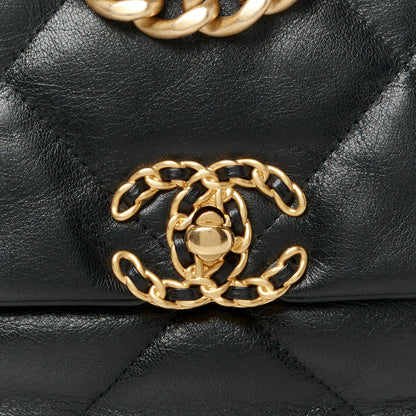 Chanel Goatskin Quilted Medium Chanel 19 Flap Black 8 of 10