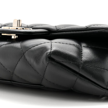 Chanel Calfskin Quilted CC Uniform Flap Belt Bag Black 9 of 11