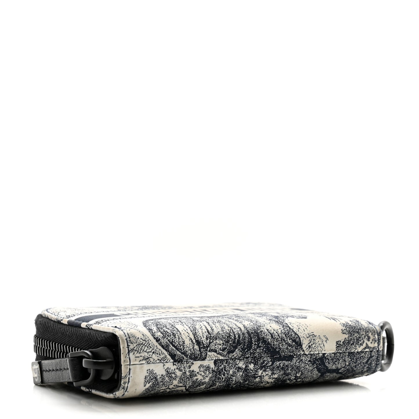 Technical Fabric Embroidered Toile De Jouy DiorTravel Detachable Card Holder Blue