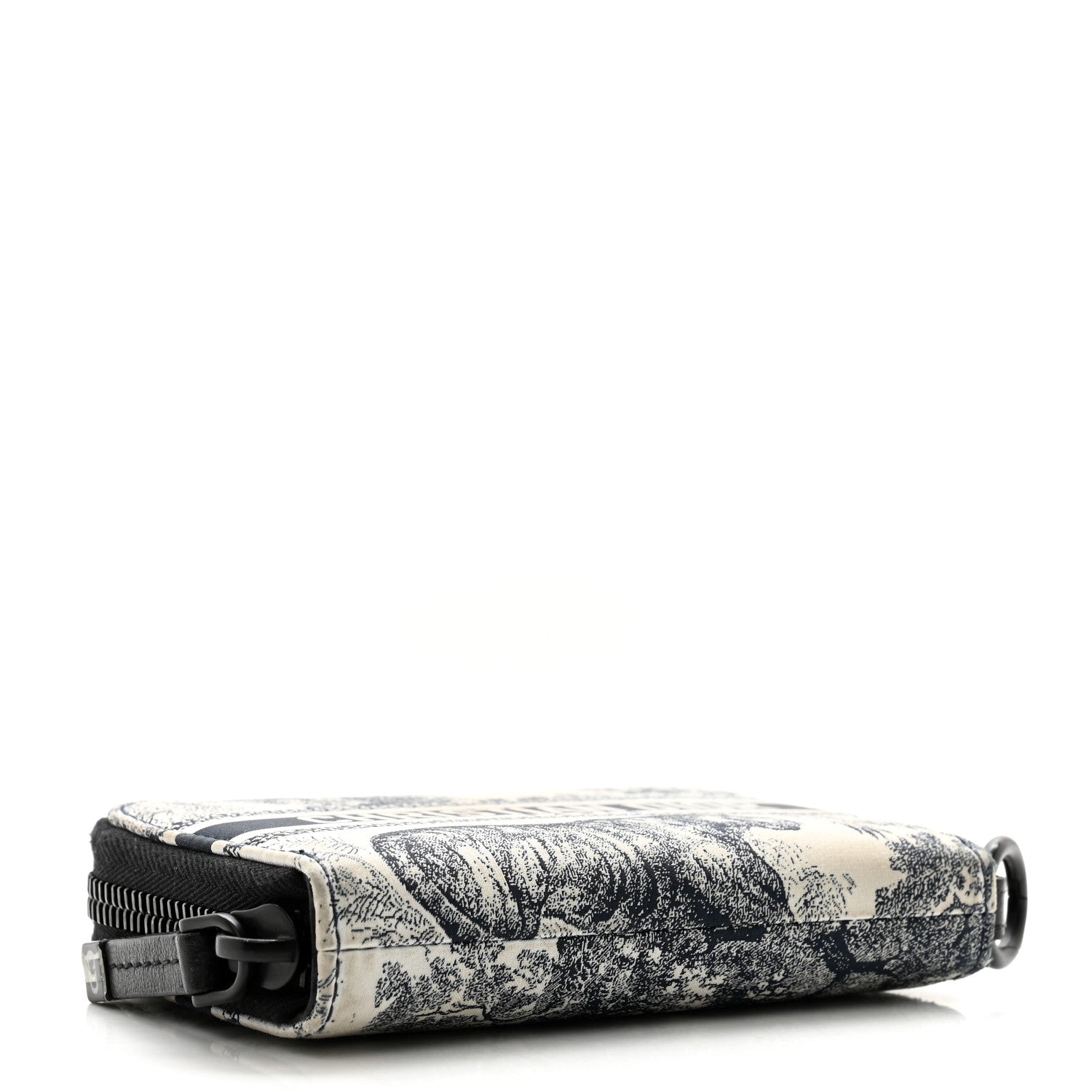 Christian Dior Technical Fabric Embroidered Toile De Jouy DiorTravel Detachable Card Holder Blue 4 of 12