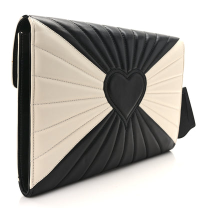 Gucci Calfskin Trapuntata Queen Margaret Clutch Mystic White Black 3 of 9