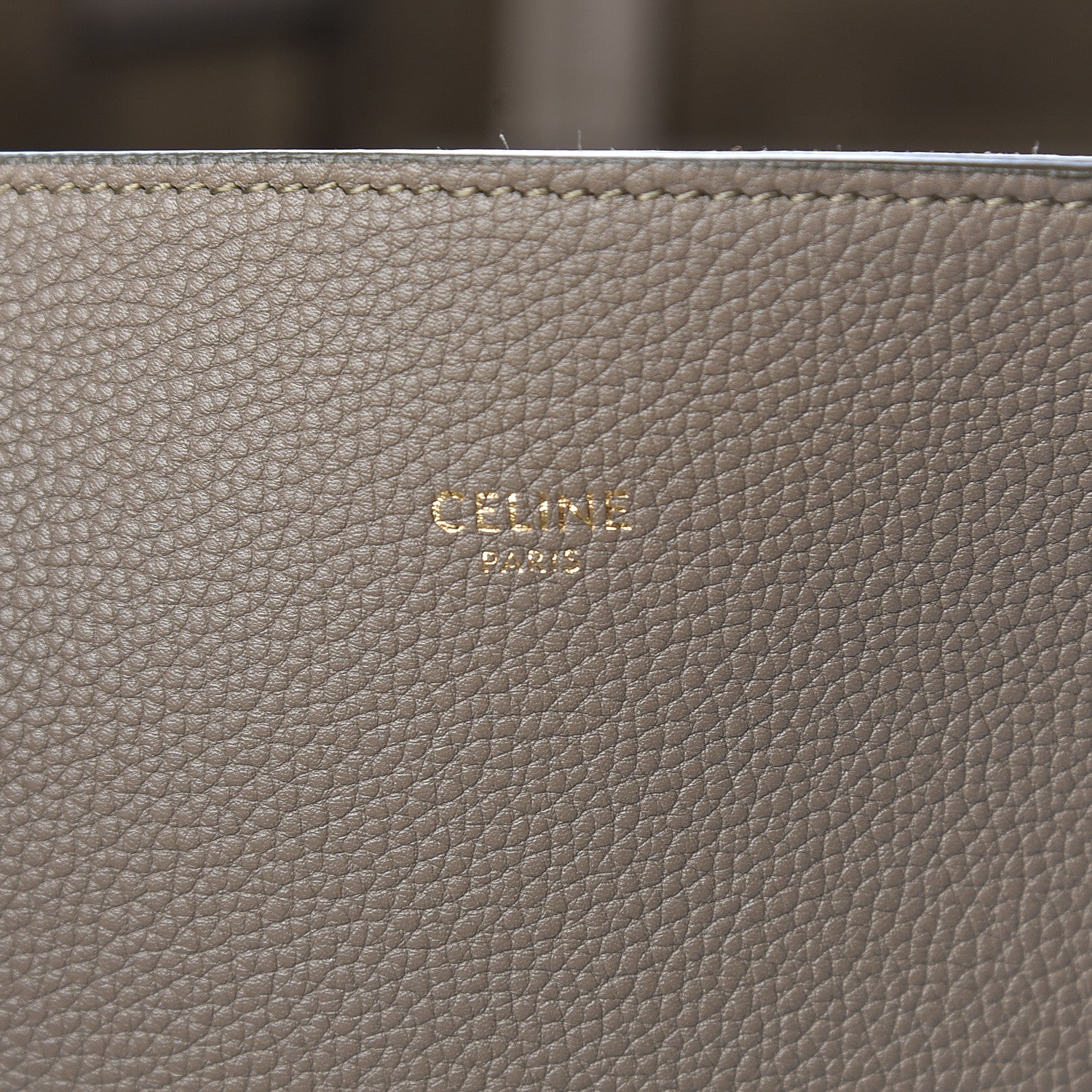 Celine Soft Grained Calfskin Medium Belt Cabas Phantom Taupe 6 of 10