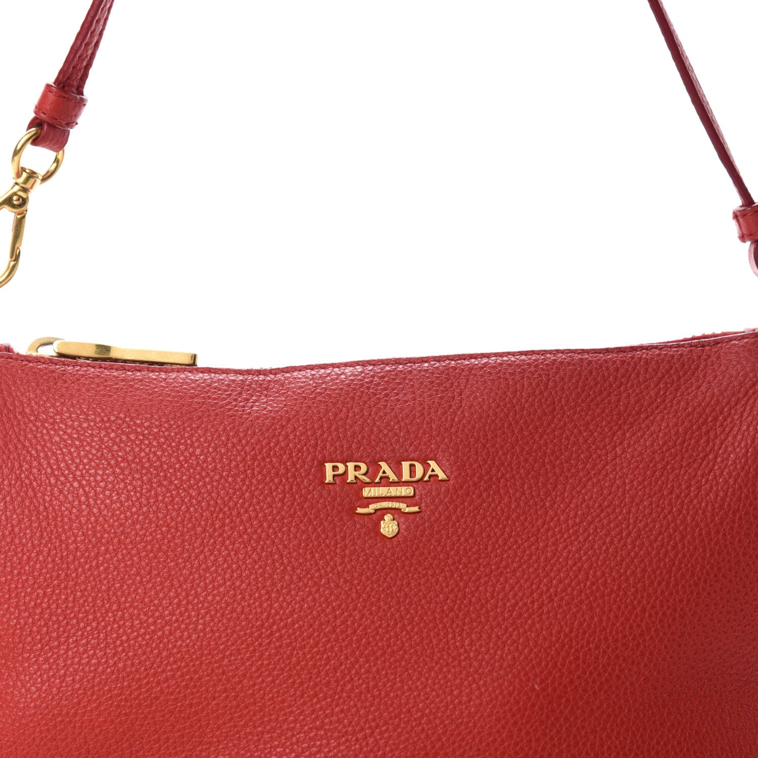 Prada Vitello Daino Pochette Bag Fuoco 11 of 11