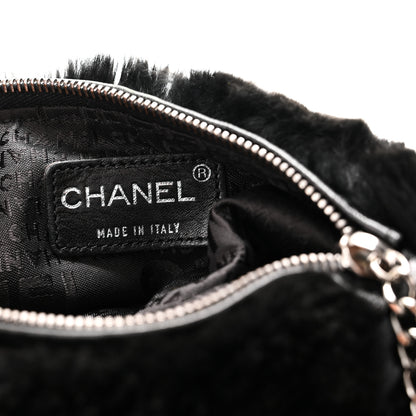 Chanel Lapin Rabbit Fur Shoulder Bag Black Black 6 of 10
