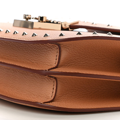 MCM Calfskin Studded Patricia Crossbody Bag Biscuit 10 of 10