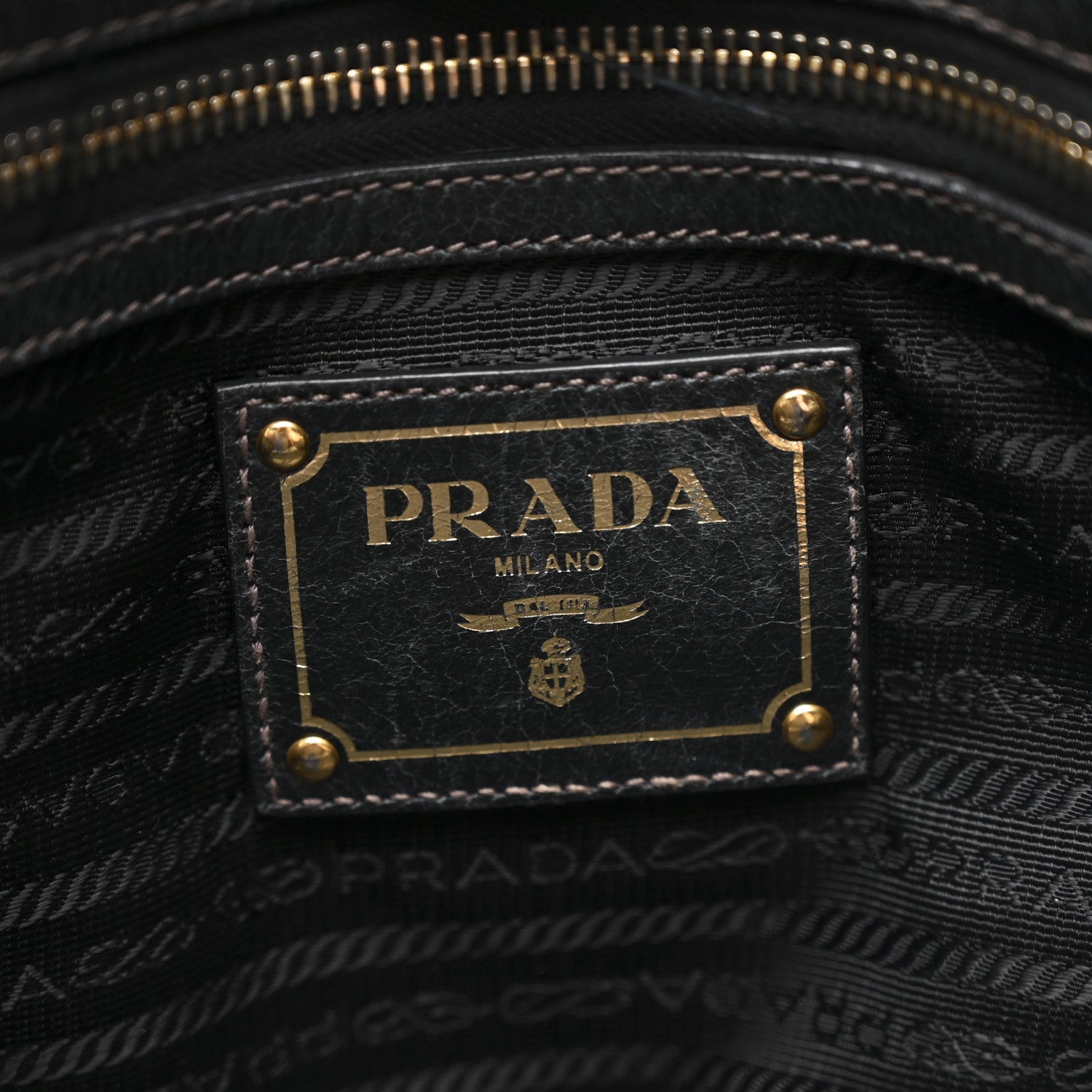 Prada Vitello Shine Shopping Satchel Dark Green 6 of 13