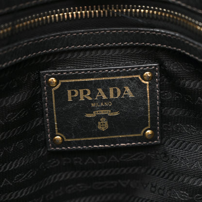 Prada Vitello Shine Shopping Satchel Dark Green 6 of 13