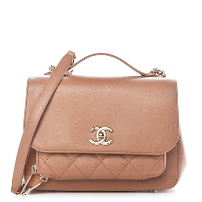 Chanel Caviar Quilted Small Business Affinity Flap Camel 1 of 10