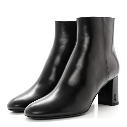 Saint Laurent Nappa Vendome Loulou Ankle Zip Boots 39.5 Black 3 of 12