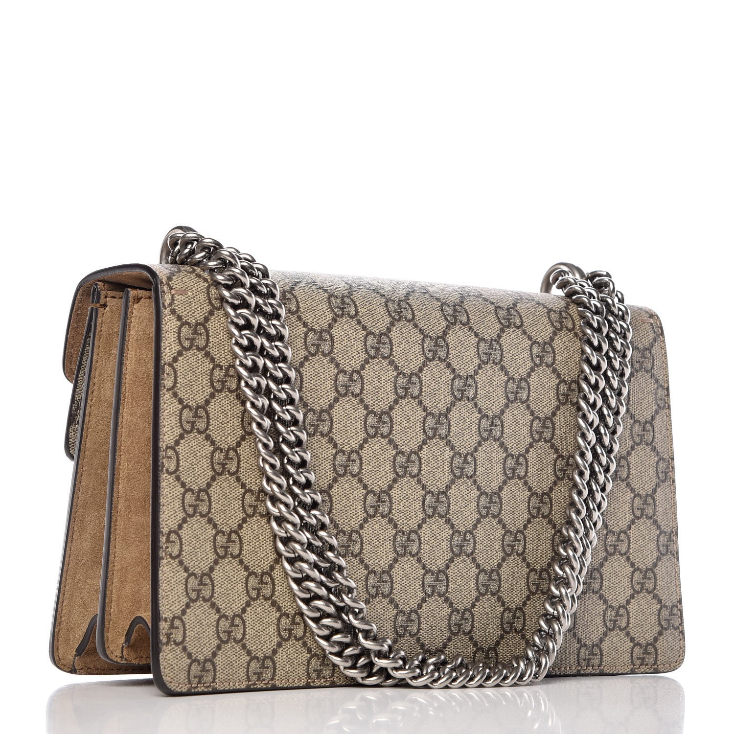Gucci GG Supreme Monogram Small Dionysus Shoulder Bag Taupe 3 of 11