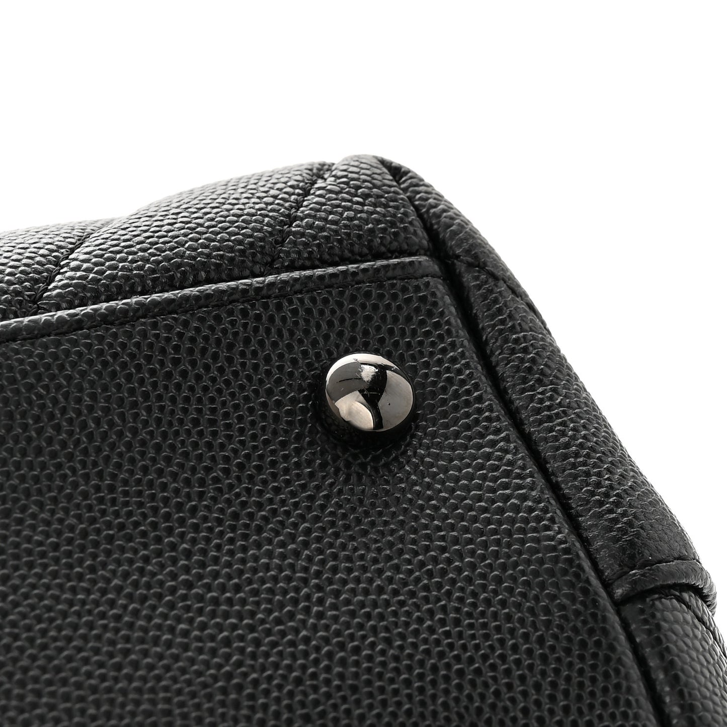 Caviar Chevron Quilted Small Coco Handle Flap So Black