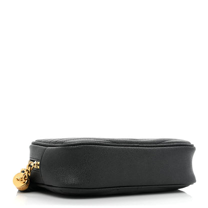Saint Laurent Grain De Poudre Matelasse Monogram Mini Lou Camera Bag Black 4 of 8