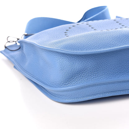 Hermes Taurillon Clemence Evelyne III GM Bleu Paradis 8 of 9