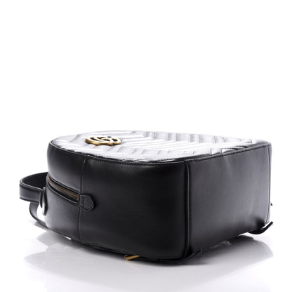 Gucci Calfskin Matelasse GG Marmont Dome Backpack Black 3 of 9