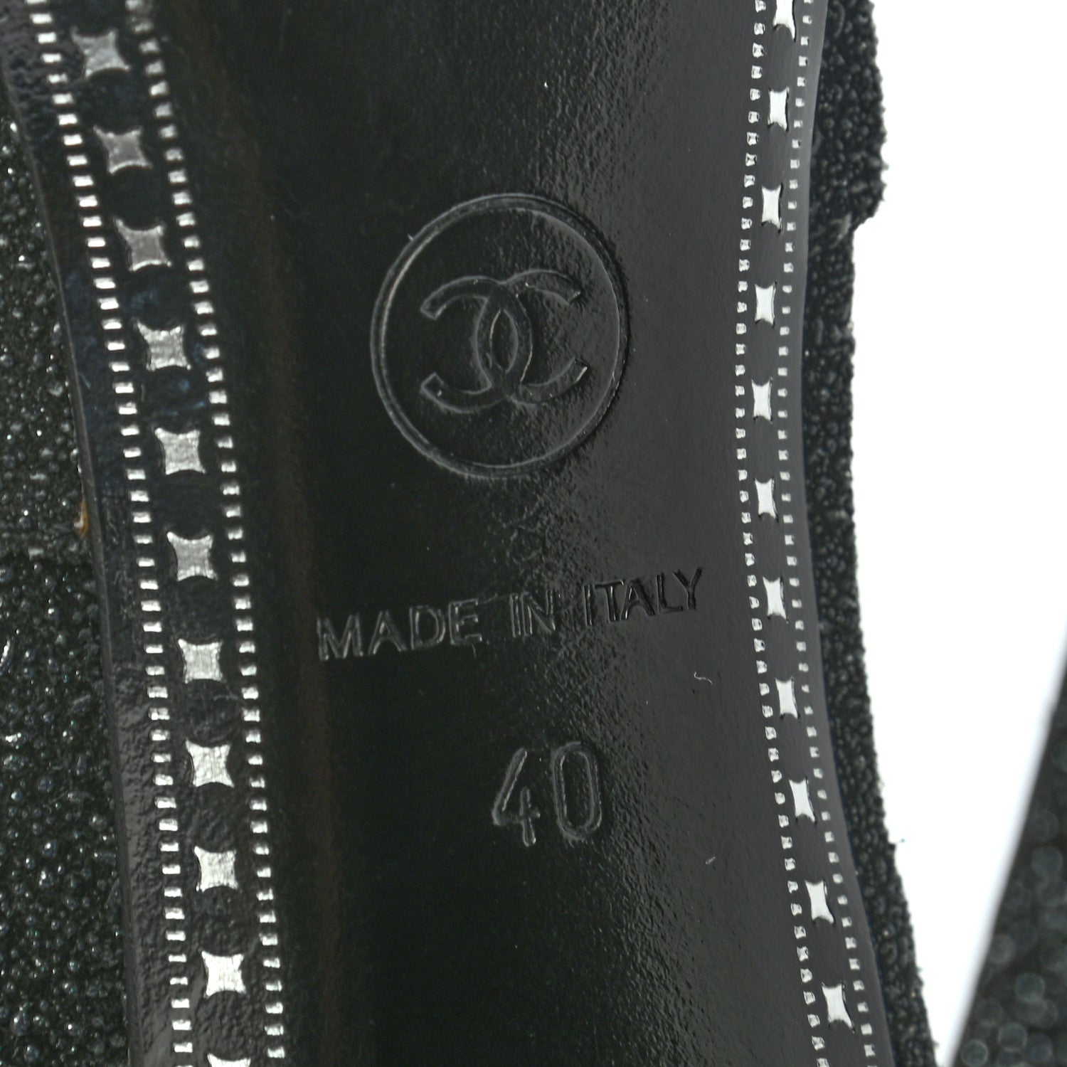 Chanel Glitter Suede Cap Toe Short Boots 40 Black Taupe 6 of 8