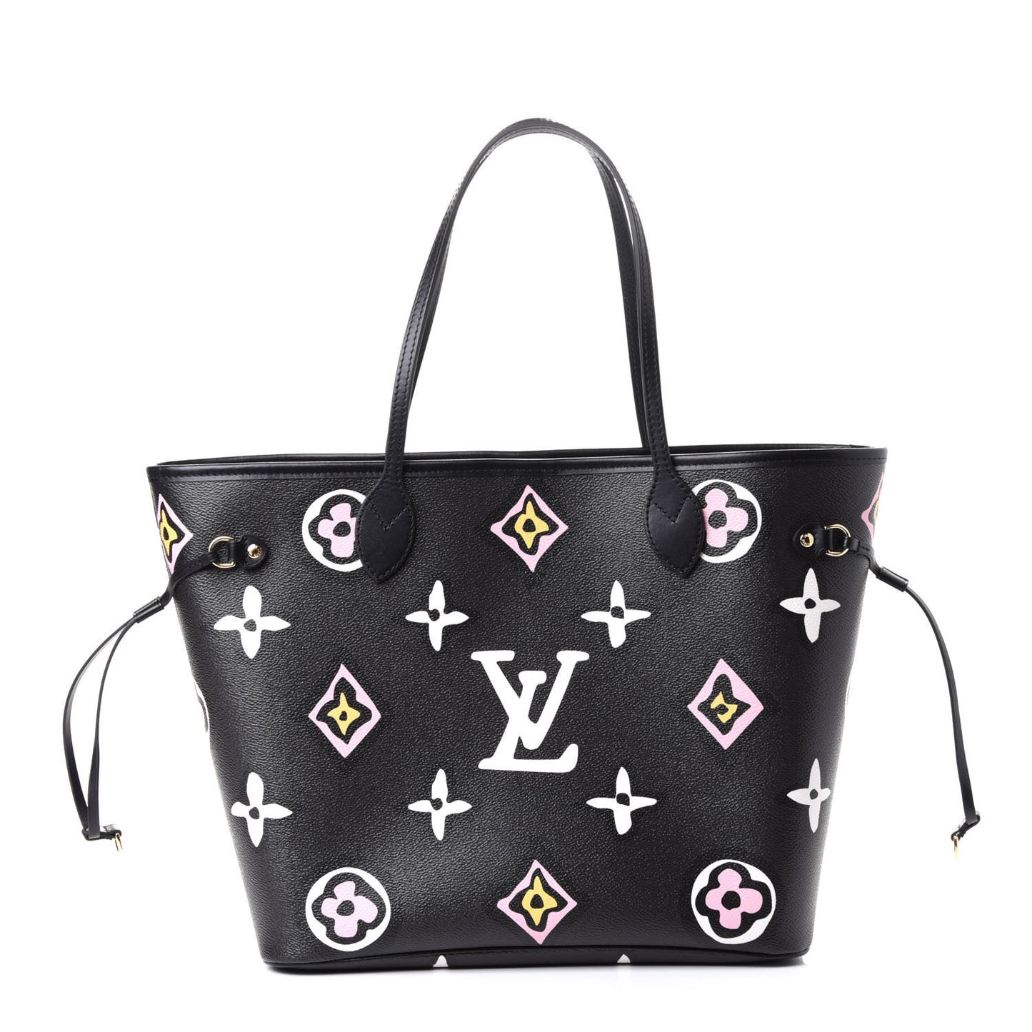 Monogram Giant Wild At Heart Neverfull MM Black