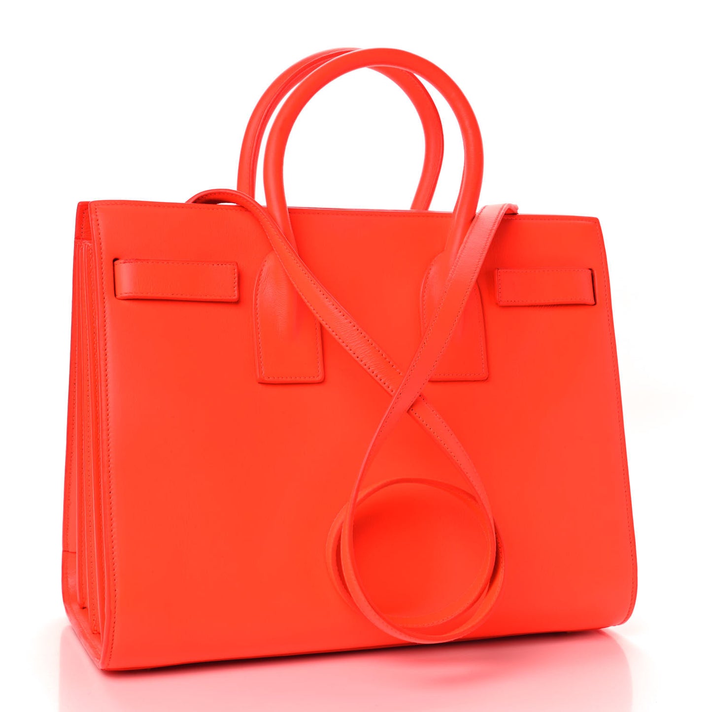 Calfskin Small Sac De Jour Neon Orange