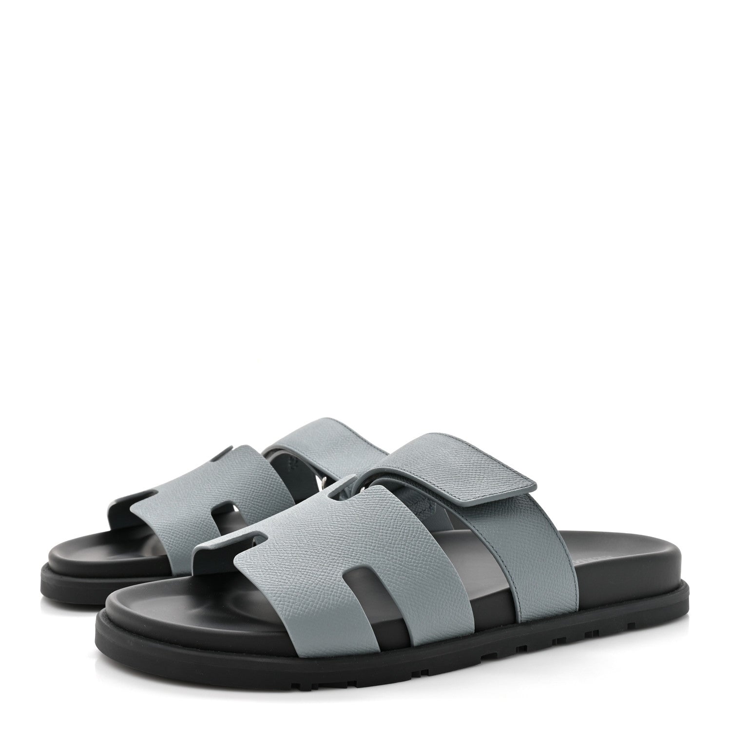 Hermes Epsom Mens Chypre Sandals 41 Bleu Canard 4 of 10