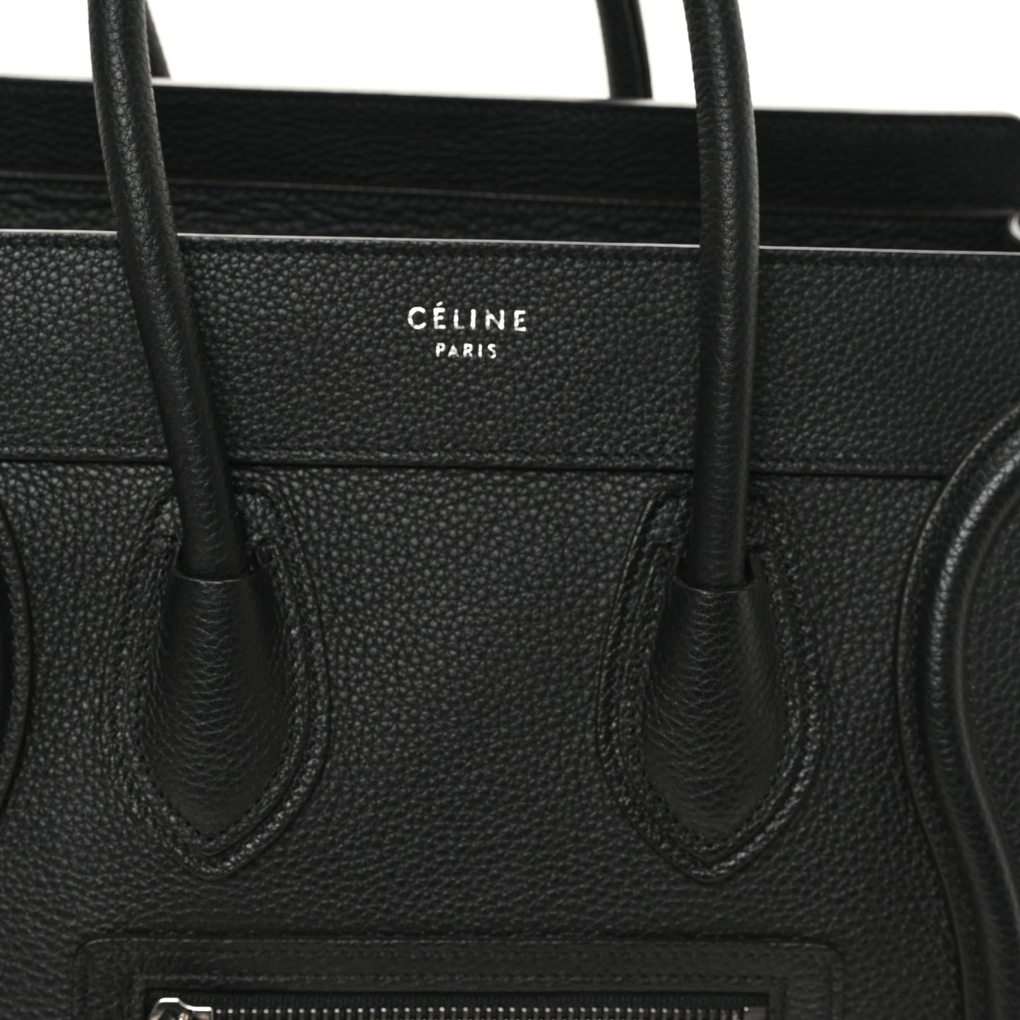 Drummed Calfskin Micro Luggage Black