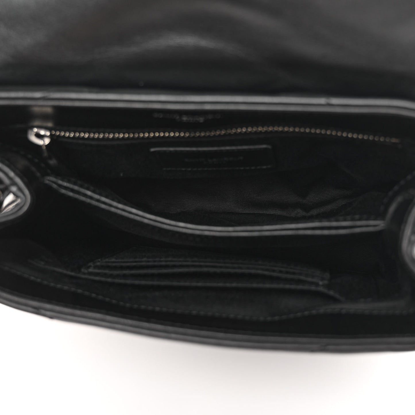 Calfskin Y Quilted Monogram Toy Loulou Crossbody Bag Black