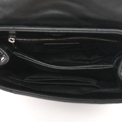 Saint Laurent Calfskin Y Quilted Monogram Toy Loulou Crossbody Bag Black 5 of 12