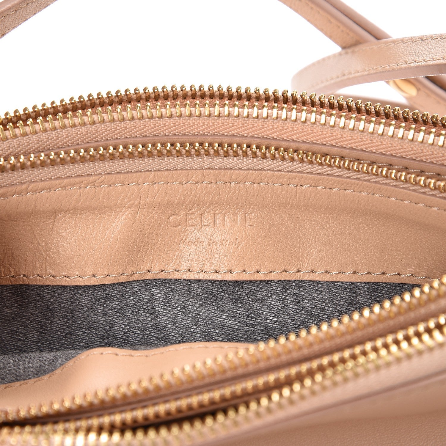 Celine Lambskin Small Trio Crossbody Bag Beige 11 of 11