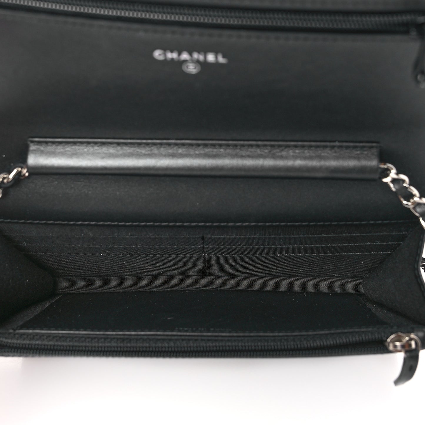 Caviar Quilted Vintage Mademoiselle Wallet On Chain WOC Black