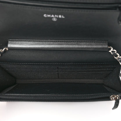 Chanel Caviar Quilted Vintage Mademoiselle Wallet On Chain WOC Black 5 of 10