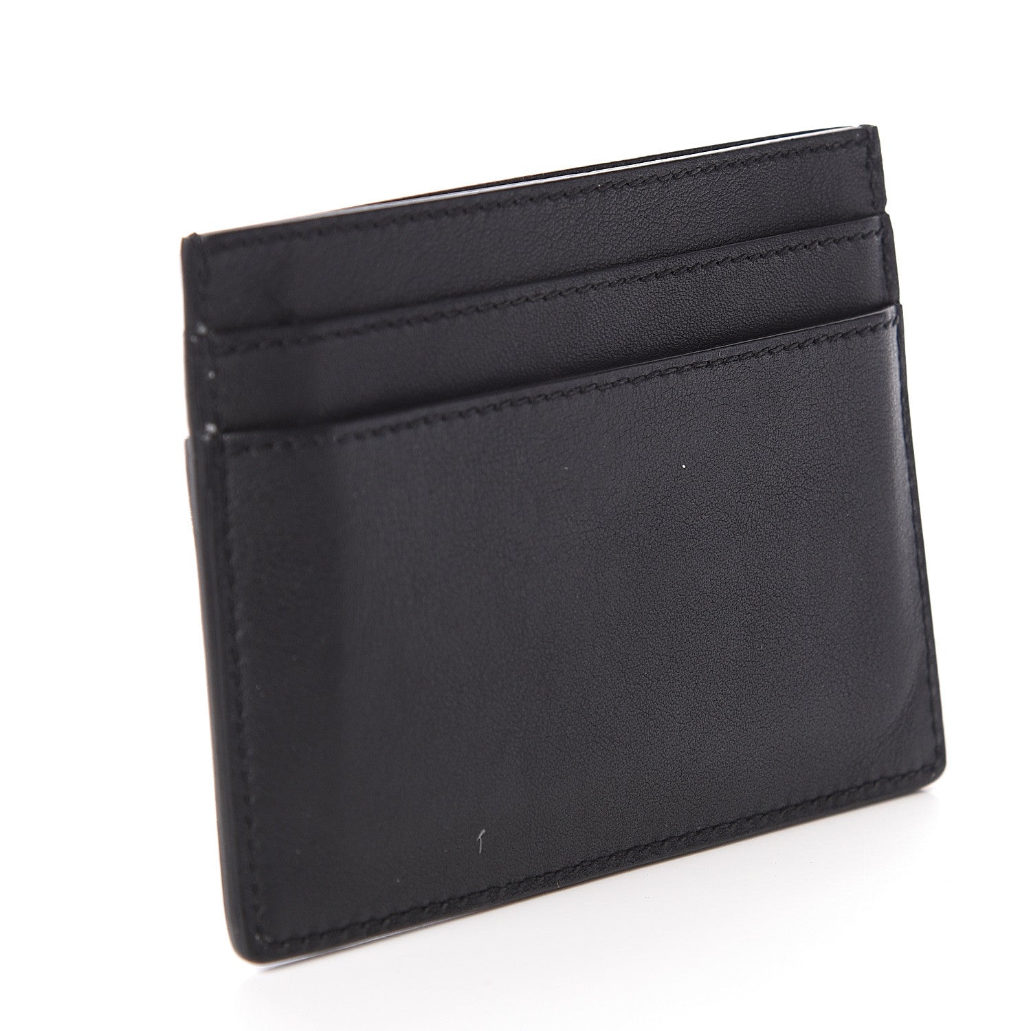 Saint Laurent Calfskin Monogram Credit Card Case Black 2 of 6