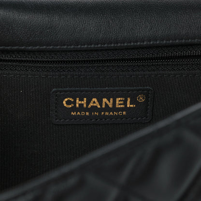 Chanel Calfskin Quilted Small Lady Handle Clutch With Chain Black 5 of 12