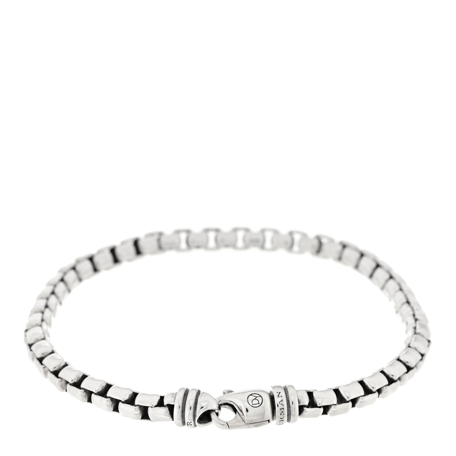 David Yurman Sterling Silver 5mm Box Chain Bracelet 2 of 3