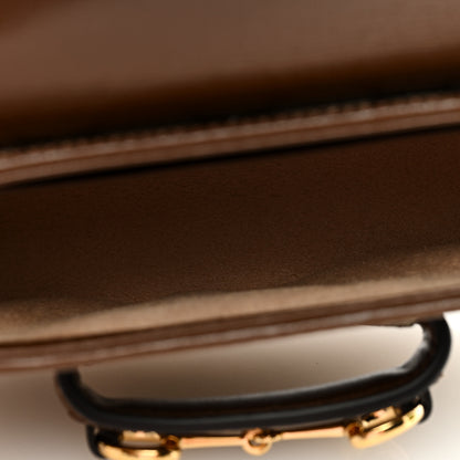 Gucci GG Supreme Monogram Azalea Calfskin Web Horsebit 1955 Wallet On Strap Beige Ebony Brown Sugar 5 of 9