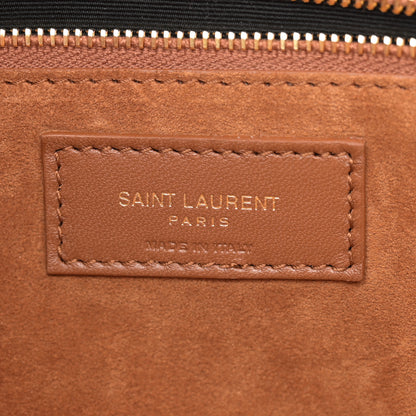 Saint Laurent Calfskin Crocodile Embossed Le 5 A 7 Hobo Black 6 of 10