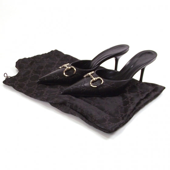 Guccissima Horsebit Hollywood Pumps 38.5 Black