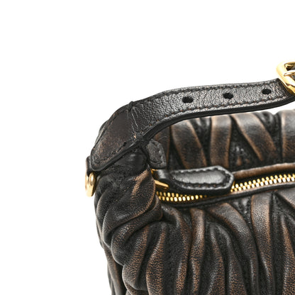 Miu Miu Nappa Matelasse Pouch Sand Coffee 10 of 11