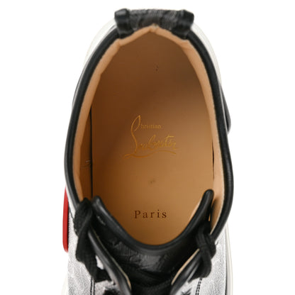 Christian Louboutin Toile Monogram Nappa Mens Adolon Junior Flat Sneakers 42 Black 7 of 11