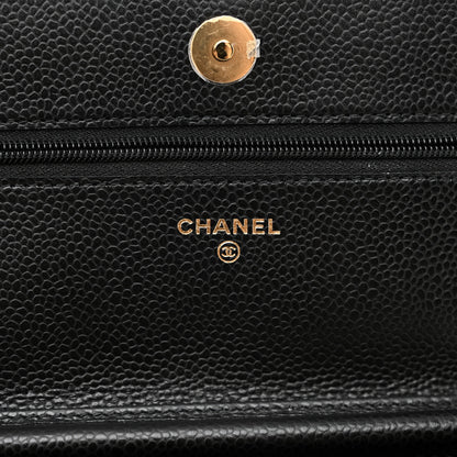 Chanel Caviar Quilted Wallet on Chain WOC Black 6 of 13