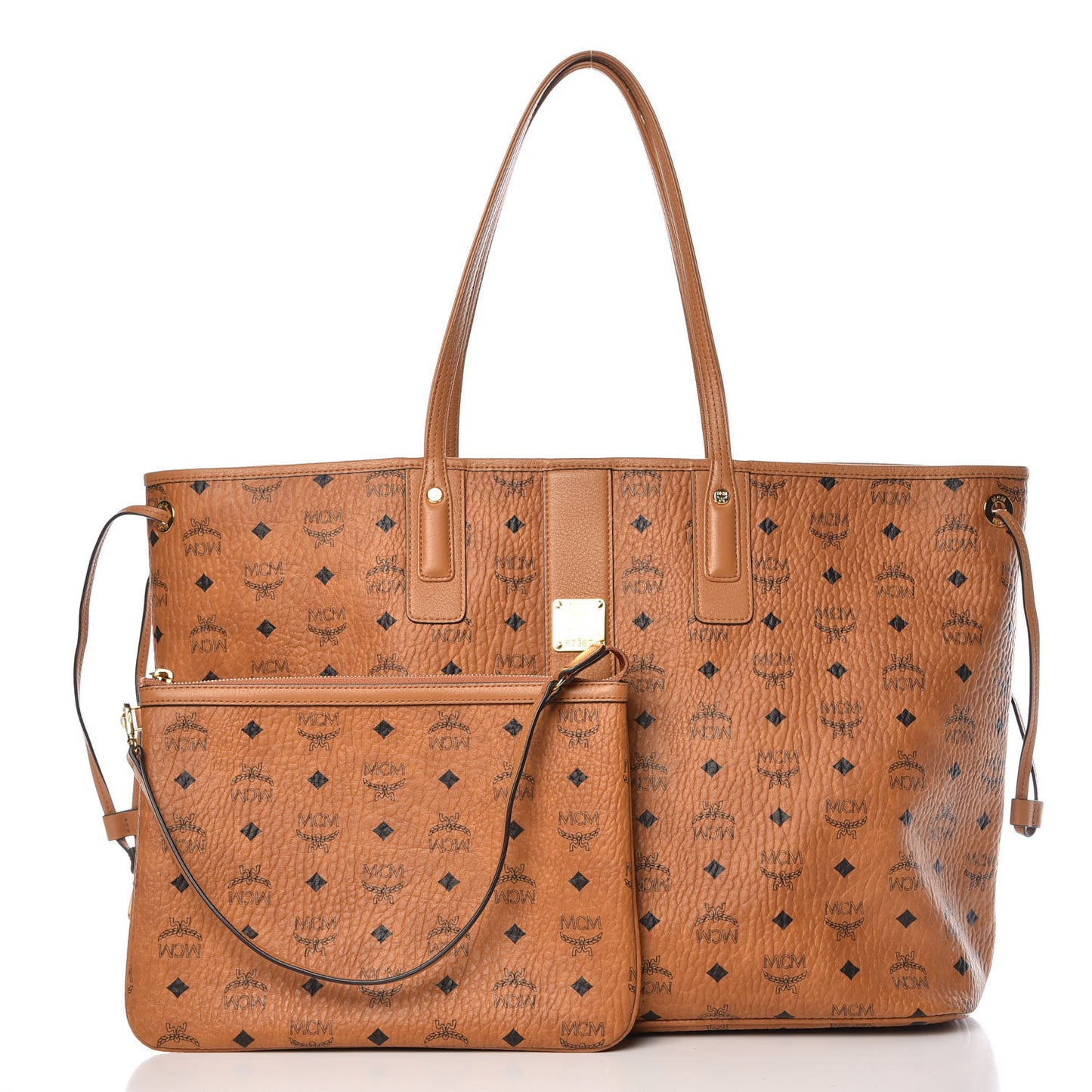 Visetos Large Liz Reversible Shopper Tote Cognac