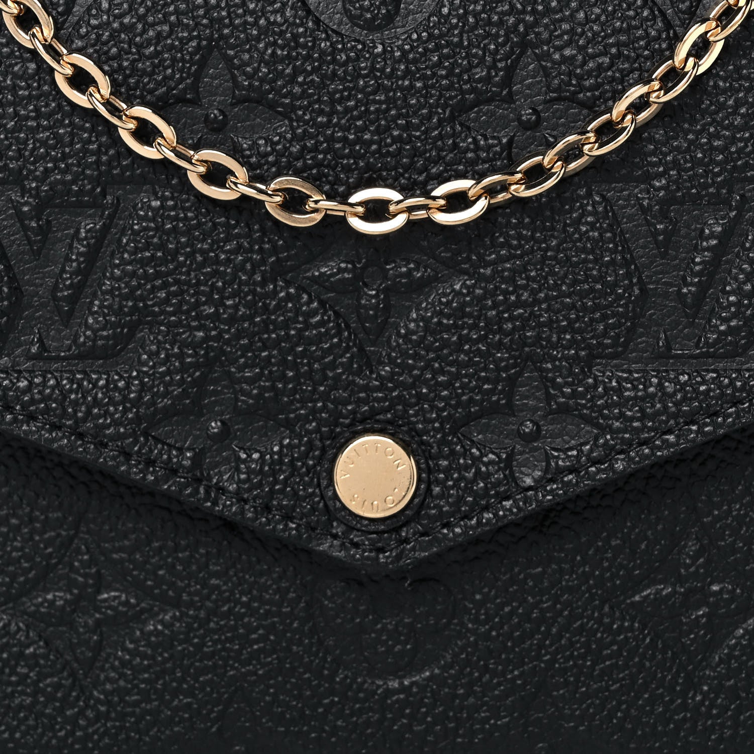 Louis Vuitton Empreinte Pochette Felicie Chain Wallet Black 7 of 10