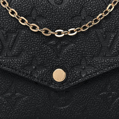 Louis Vuitton Empreinte Pochette Felicie Chain Wallet Black 7 of 10