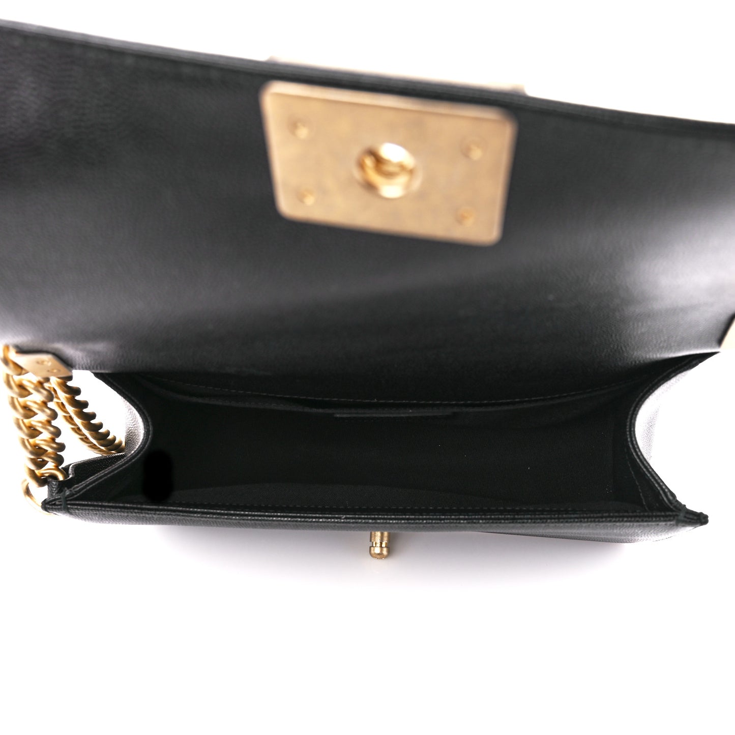 Caviar Quilted Medium Boy Flap Black