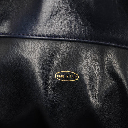 Chanel Lambskin Quilted Shoulder Bag Navy Blue 8 of 8