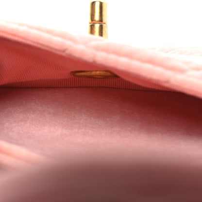 Chanel Velour Quilted Mini Double Frame Flap Rose 5 of 17