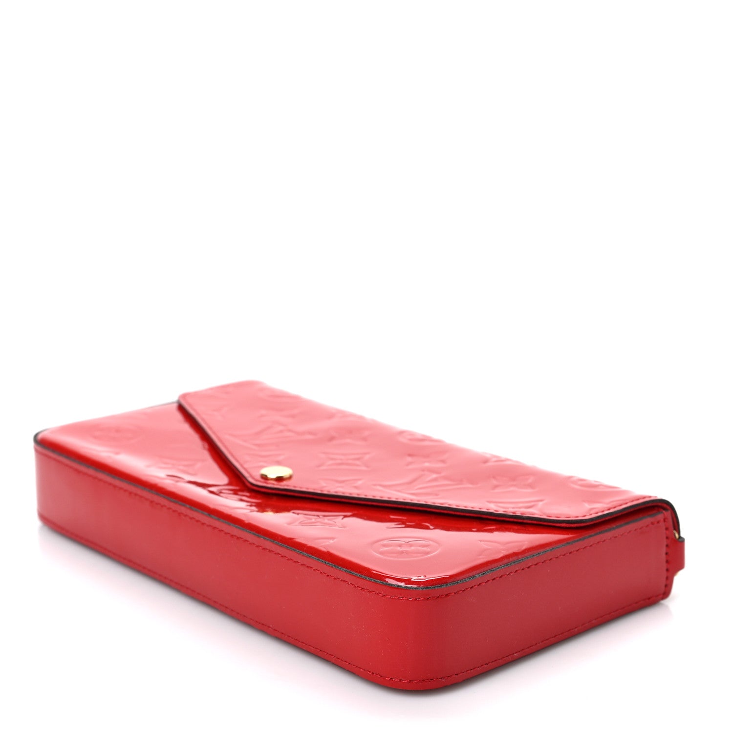 Louis Vuitton Vernis Felicie Pochette Chain Wallet Cherry 7 of 7