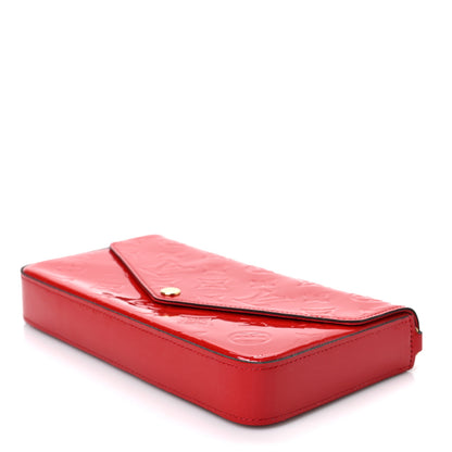 Louis Vuitton Vernis Felicie Pochette Chain Wallet Cherry 7 of 7