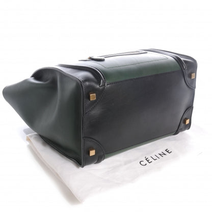 Celine Smooth Calfskin Mini Bi-Color Luggage Forest Black 4 of 7