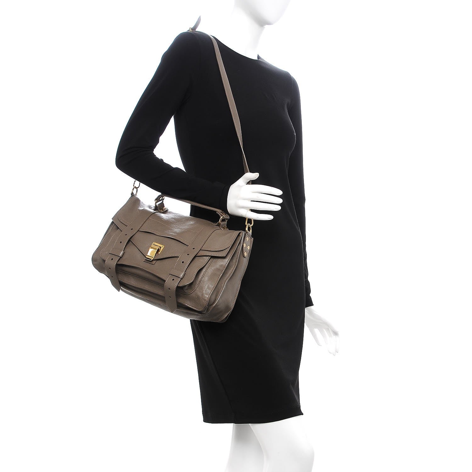 Proenza Schouler Lambskin Medium PS1 Satchel Smoke 2 of 7