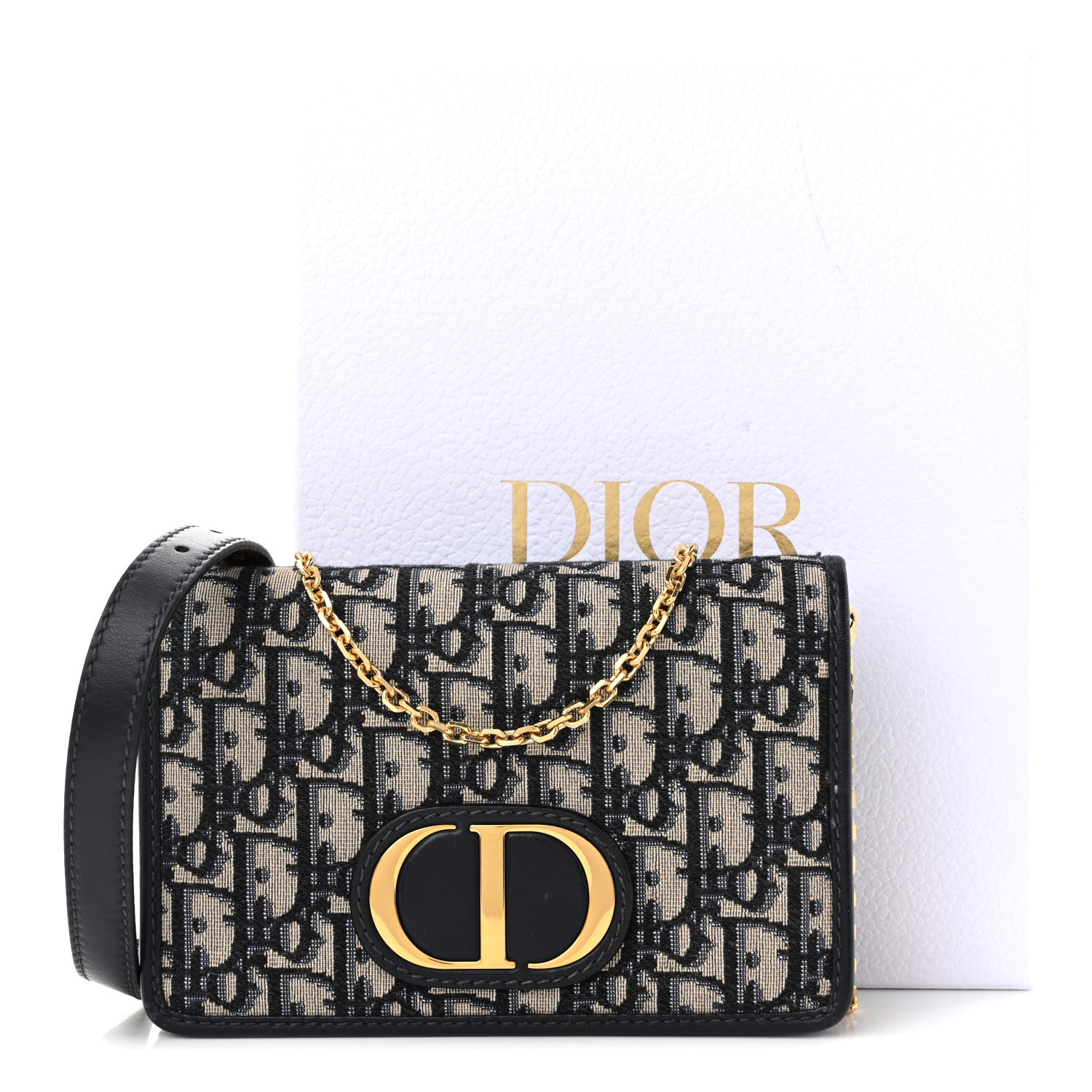 Christian Dior Oblique 30 Montaigne 2-In-1 Pouch Blue 10 of 10
